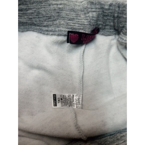 Love Nation Joggers Sweat Pants Size1XL Heather and White Drawstring Waist - Picture 4 of 4